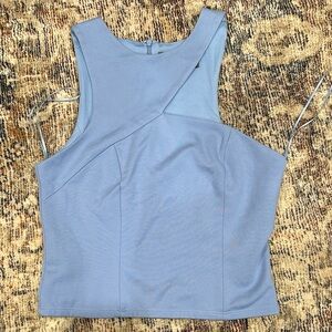 Sunday in Brooklyn Asymmetrical Light Blue Top